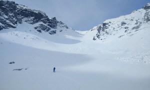 Skitour Schöntalhöhe - beim Oberboden, Beginn steiler werdender Aufstieg