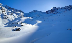 Skitour Ahrner Kopf - Zustieg Windtal mit Gipfelblick