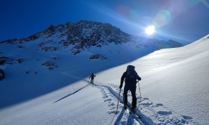 Skitour Ahrner Kopf - Aufstieg, kurz vor dem Skidepot