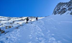 Skitour Ahrner Kopf - Aufstieg, kurz vor dem Gipfel