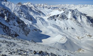 Skitour Ahrner Kopf - Rückblick, kurz vor dem Gipfel