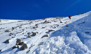 Skitour Ahrner Kopf - Abstieg zum Skidepot