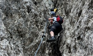 Klettersteig Pößnecker - im Kamin