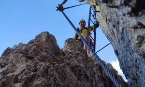 Klettersteig Pößnecker - im Kamin