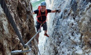 Klettersteig Pößnecker - im Kamin