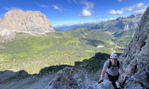 Klettersteig Pößnecker - Blick zum Langkofel