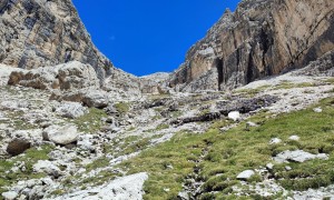 Klettersteig Pößnecker - Rückblick Abstieg Valon Bianch