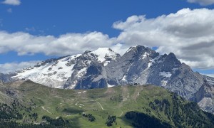 Klettersteig Pößnecker - Rückweg, Blick zur Marmolata