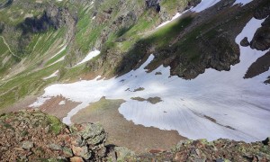 Bergtour Hochgolling - Abstieg zur Gollingscharte, Blick zum großen Altschneefeld