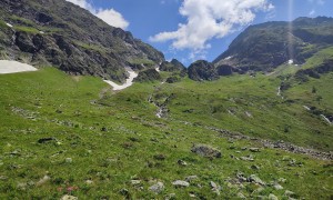 Bergtour Hochgolling - Abstieg, Rückblick Richtung Gollingscharte