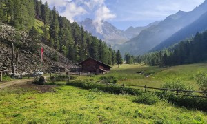 Bergtour Große Windschar - Zustieg über Mühlbachtal, bei der Huber Alm