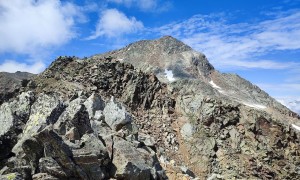 Bergtour Große Windschar - Abstieg Rückblick Gipfel