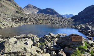 Bergtour Debantgrat - beim Gartlsee mit Gipfelblick