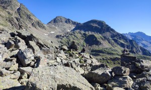 Bergtour Debantgrat - beim Leibnitztörl, Blick zum Schobertörl mit Gipfelblick