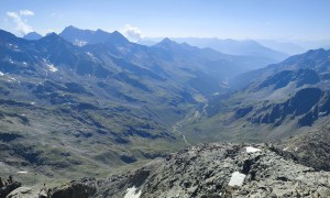 Bergtour Debantgrat - Gipfelsieg, Blick ins Debanttal