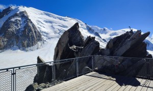 Hochtour Mont Blanc - Cosmiques-Hütte, Blick zum Mont Blanc du Tacul