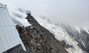 Hochtour Mont Blanc - bei der Goûter-Hütte, Abstieg ins Grand Couloir