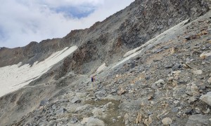 Hochtour Mont Blanc - Querung im Grand Couloir