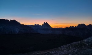 Wanderung Strudelkopf - Gipfelsieg, Blick zu den Drei Zinnen