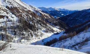 Skitour Multerlenke - Aufstieg, Rückblick