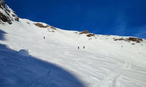 Skitour Multerlenke - Aufstieg, Blick zum Kärlseck