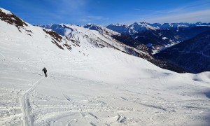 Skitour Multerlenke - Aufstieg, Rückblick