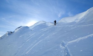 Skitour Multerlenke - Aufstieg in die Multerlenke