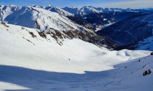 Skitour Multerlenke - Aufstieg, Rückblick