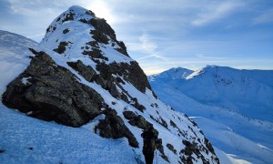 Skitour Multerlenke - Ziel, Blick zur Multerspitze