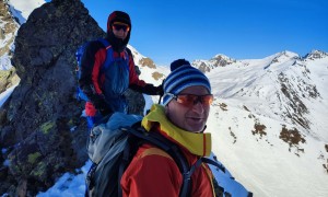 Skitour Multerlenke - Abfahrt über eine steile Ostrinne