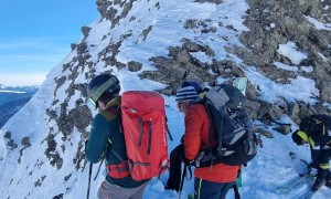 Skitour Multerlenke - Abfahrt über eine steile Ostrinne