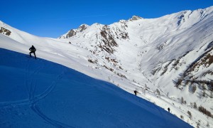 Skitour Multerlenke - Abfahrt Richtung Roßtal