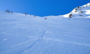 Skitour Multerlenke - Abfahrt Richtung Roßtal