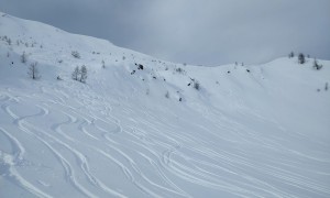 Skitour Blankenstein - Aufstieg, Blick zum steilen Nordkamm