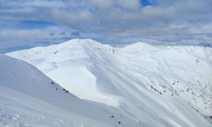 Skitour Blankenstein - Aufstieg, Blick zum Pfannhorn und Gaishörndl