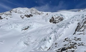 Zustieg Mantova Hütte - Blick zum Liskamm