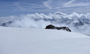 Zustieg Mantova Hütte - Erkundungstour, oberhalb der Gnifetti Hütte