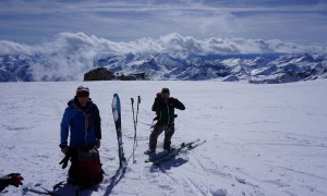 Zustieg Mantova Hütte - Erkundungstour, oberhalb der Gnifetti Hütte