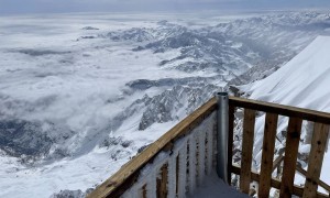 Skihochtour Monte Rosa - Gipfelsieg, Monte-Rosa-Ostwand geht 2400Hm steil abwärts