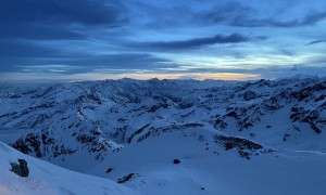 Skihochtour Monte Rosa - Mantova Hütte, Abenddämmerung