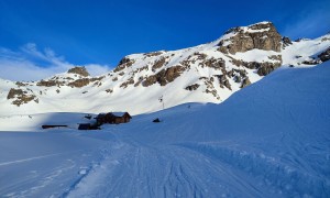 Abfahrt Staffal - bei der Orestes Hütte