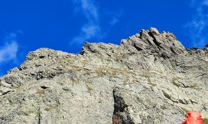 Bergtour Großer Friedrichskopf - Aufstieg über Südgrat, Blick zur Schlüsselstelle