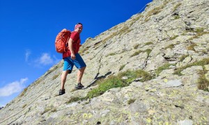 Bergtour Großer Friedrichskopf - Aufstieg über Südgrat, Einstieg Schlüsselstelle