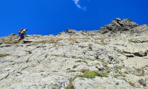 Bergtour Großer Friedrichskopf - seilversicherter Abstieg