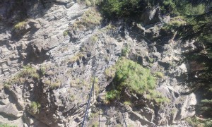 Klettesteig Ölberg - Hängebrücke beim Abstieg