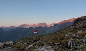 Hochtour Großvenediger - früher Aufstieg, Blick zu den Malhamspitzen