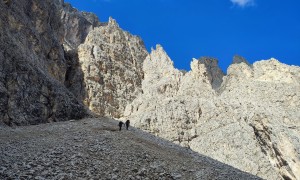 Klettersteig Plattkofel - steiler Zustieg Richtung Plattkofel