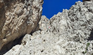 Klettersteig Plattkofel - im Steig Kletterstellen