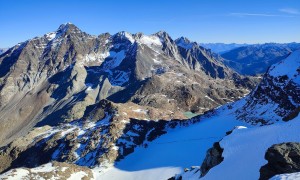 Bergtour Morgenkofel - Gipfelsieg, Blick zum Schneebigen Nock, Fernerköpfl, Frauenköpfl, Magerstein, Wild- und Hochgall