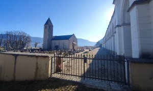 Klettersteig Val del Ri - Start bei der Kirche St. Peter